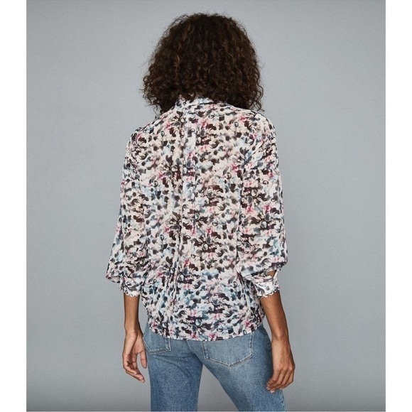 Reiss Talia Floral Blouse NO SIZE SEE MEASUREMENTS - Picture 2 of 13